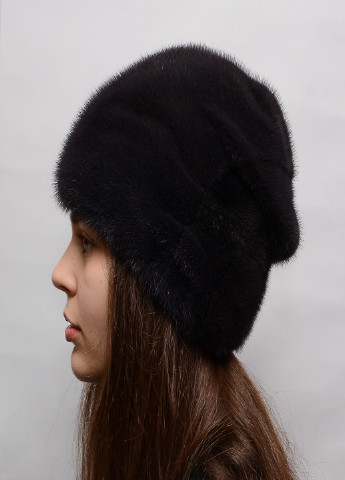 Женская стильная норковая шапка-кубанка Меховой Стиль конверт (202301202)