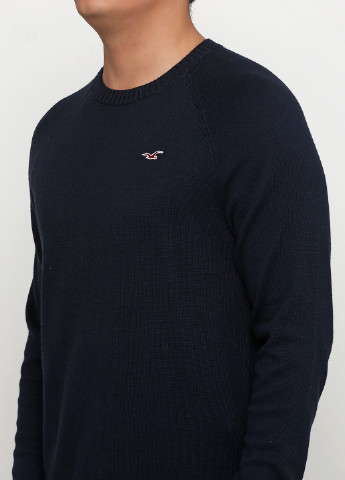 Темно-синий демисезонный свитер джемпер Hollister