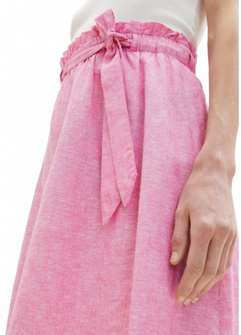 Розовая кэжуал однотонная юбка Tom Tailor