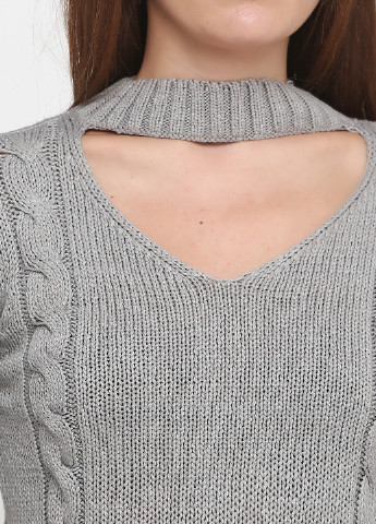 Серый демисезонный пуловер пуловер Alya by Francesca`s