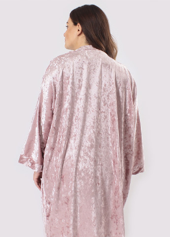 Розово-лиловый демисезонный комплект (ночная рубашка, халат) Ghazel