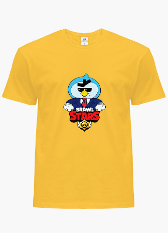 Жовта демісезонна футболка дитяча бравл старс (brawl stars) (9224-1022) MobiPrint