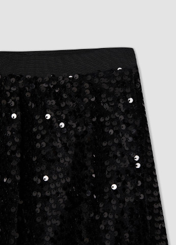 Черная кэжуал однотонная юбка DeFacto клешированная