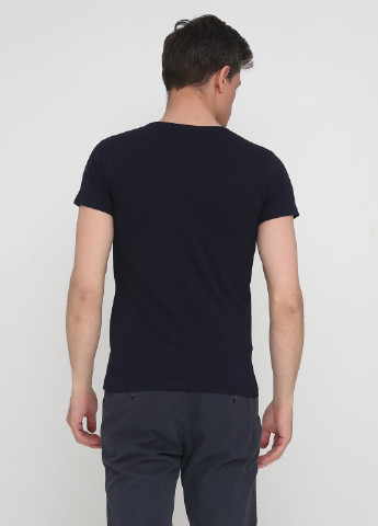 Темно-синяя футболка с коротким рукавом Dinersi