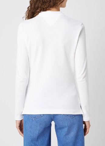 Белая женская футболка-поло Tommy Hilfiger однотонная