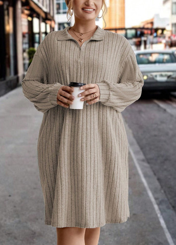 Бежева кежуал сукня SHEIN меланжева