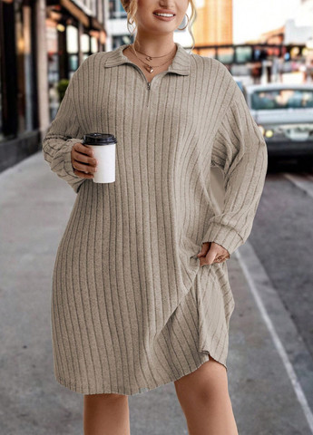 Бежева кежуал сукня SHEIN меланжева