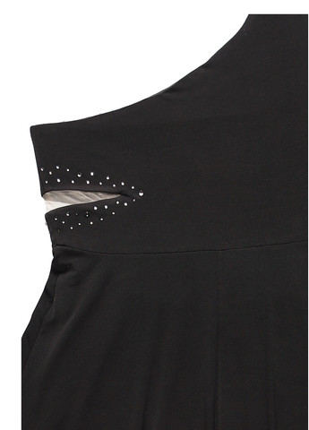 Черное коктейльное, вечернее, кэжуал платье на одно плечо Apart однотонное