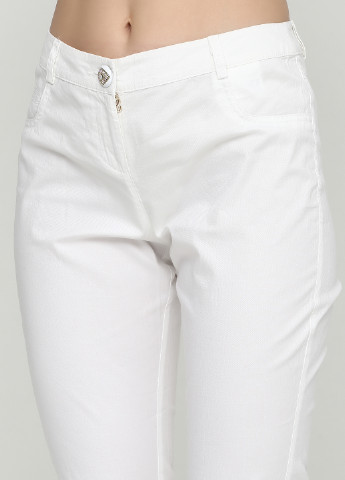 Белые кэжуал летние зауженные брюки Sassofono