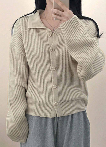 Кремовый демисезонный кардиган SHEIN