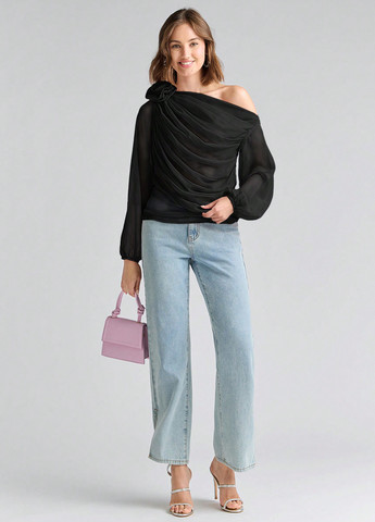 Чорна блуза SHEIN