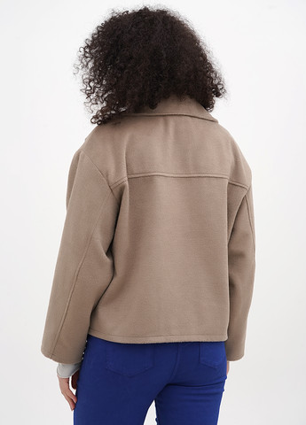 Серо-коричневое Кэжуал полупальто однобортное Monki однотонное