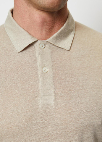 Бежевая футболка-поло для мужчин Marc O'Polo меланжевая