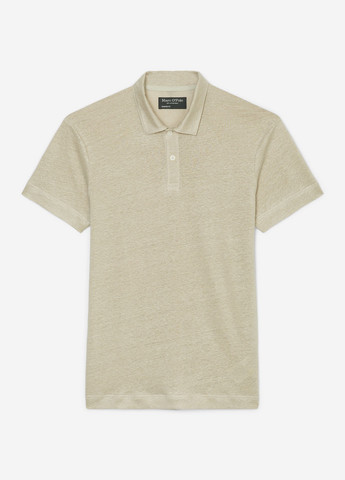 Бежевая футболка-поло для мужчин Marc O'Polo меланжевая