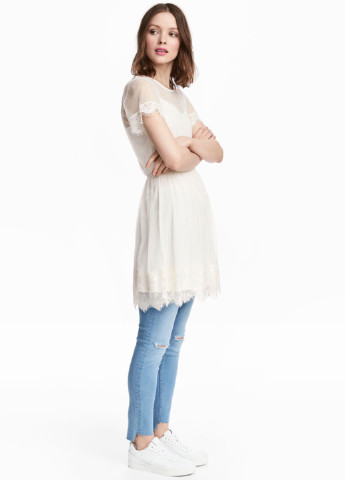 Молочна кежуал сукня H&M однотонна