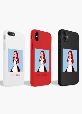 Чехол силиконовый Apple Iphone X Алиса скукота Дисней (Alice in Wonderland Disney) (6129-1435) MobiPrint (219517591)