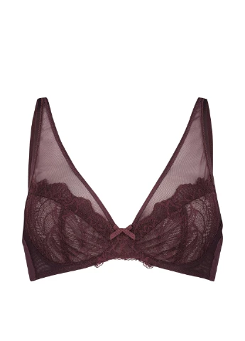 Фіолетовий мінімайзер бюстгальтер Hunkemoller з кісточками поліамід