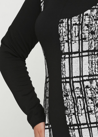 Черное кэжуал платье платье-футболка Signature с орнаментом