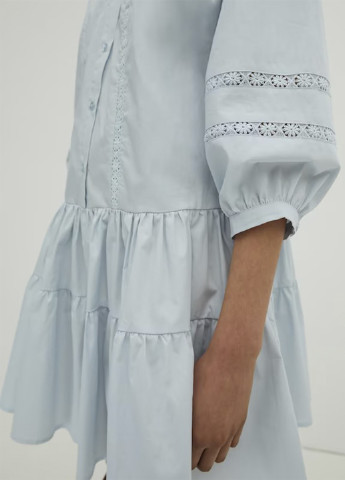 Голубое кэжуал платье Edited однотонное