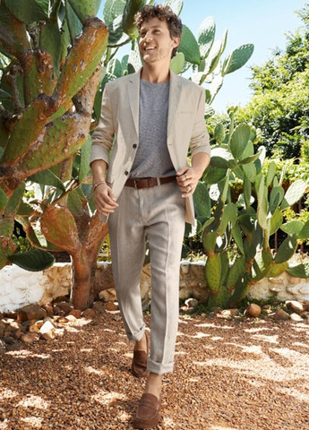 Песочные кэжуал летние зауженные брюки Livergy