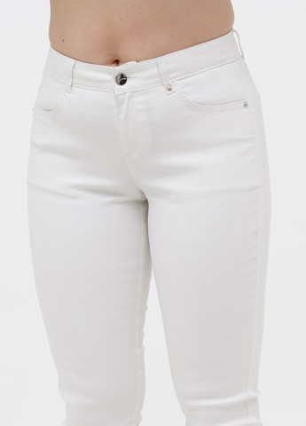 Белые кэжуал летние зауженные брюки Comma