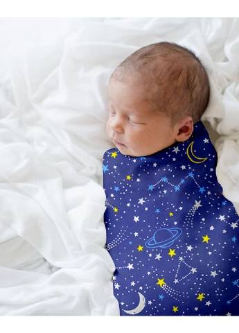 Набір пелюшок бязь GALAXY STARS GREY BLUE (2 шт) Cosas (250498787)