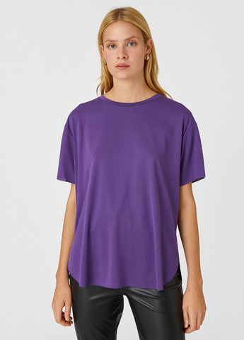Фиолетовая летняя футболка KOTON