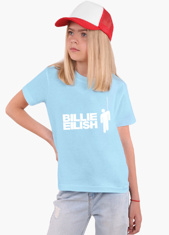 Голубая демисезонная футболка детская билли айлиш (billie eilish)(9224-1211) MobiPrint