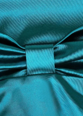 Бірюзова вечірня сукня годе, з відкритими плечима SHEIN однотонна