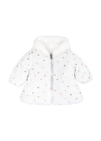 Белая зимняя куртка двусторонняя Chicco