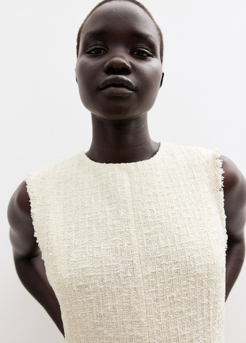 Кремова кежуал сукня а-силует H&M однотонна