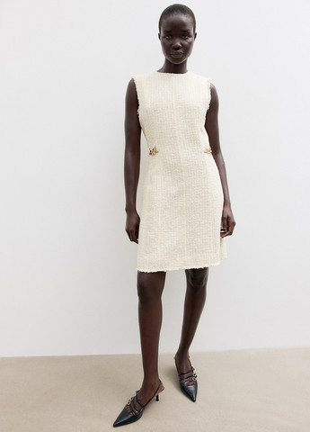 Кремова кежуал сукня а-силует H&M однотонна