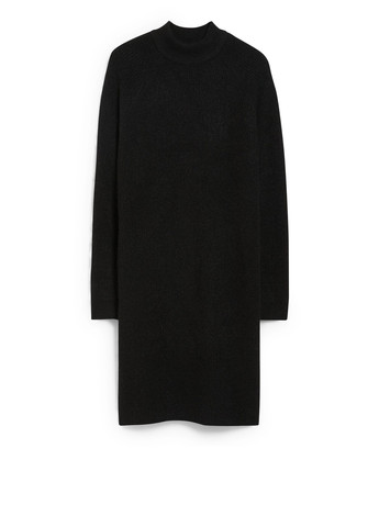 Черное кэжуал платье платье-свитер C&A однотонное