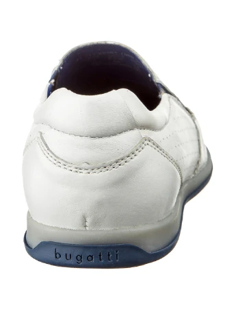 Белые мокасины Bugatti