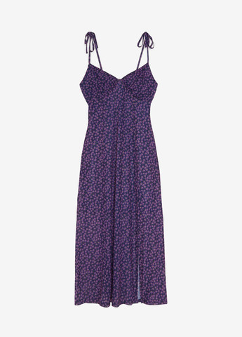 Фиолетовое кэжуал платье с открытыми плечами Jennyfer с цветочным принтом