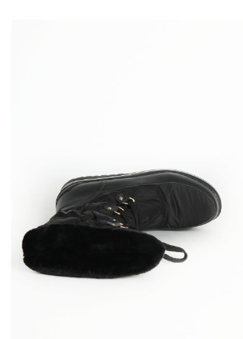 Черные дутики Prima со шнурками