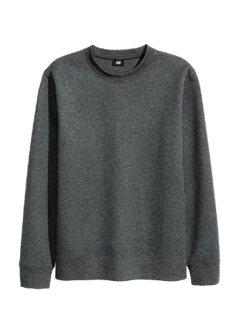 Темно-сірий світшот H&M меланж без декору (232268657)