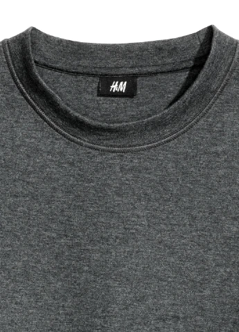 Темно-сірий світшот H&M меланж без декору (232268657)
