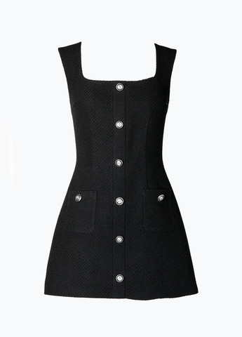 Черное кэжуал платье футляр Gepur однотонное