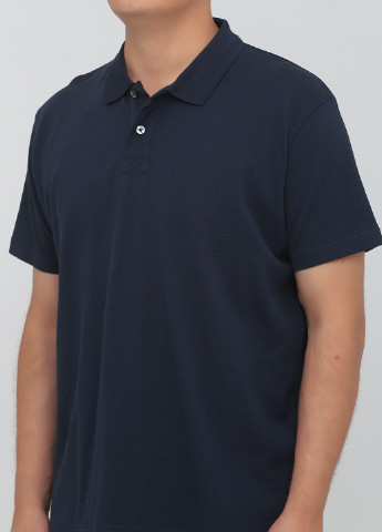 Темно-синяя футболка-поло для мужчин NN однотонная
