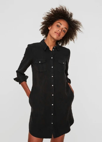 Чорна джинсова сукня Vero Moda однотонна
