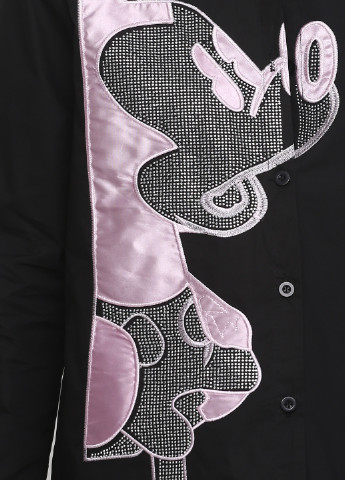 Черная кэжуал рубашка с рисунком Fervente