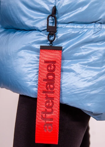 Блакитний зимній Пуховик AFTER LABEL