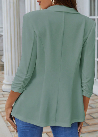 Мятный женский жакет SHEIN однотонный - демисезонный