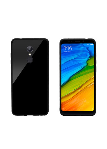 Чохол (Real Glass) для Xiaomi Redmi 5 (чорний) Intaleo для xiaomi redmi 5 (черный) (131340069)