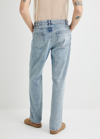 Голубые демисезонные прямые джинсы KOTON