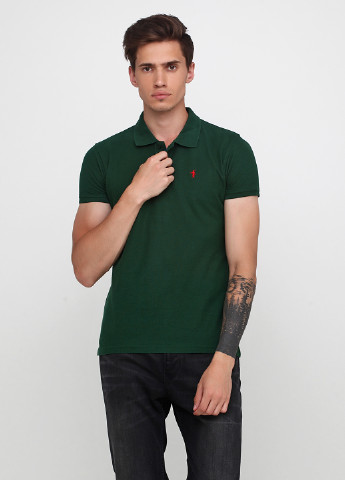 Зеленая футболка-поло для мужчин Polo Club однотонная