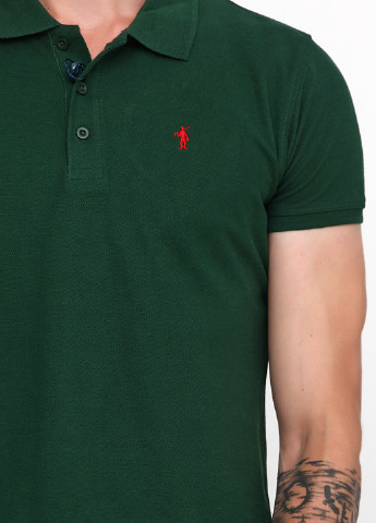 Зеленая футболка-поло для мужчин Polo Club однотонная