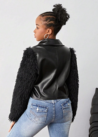 Чорна демісезонна куртка SHEIN