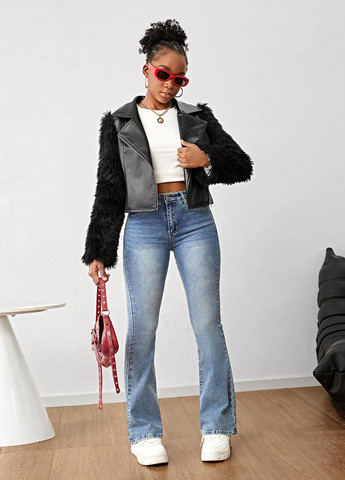 Чорна демісезонна куртка SHEIN